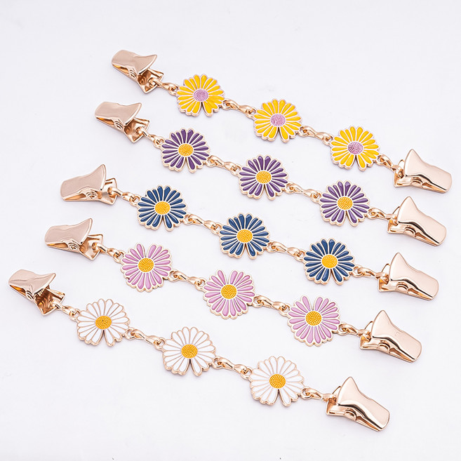 코오미 선플라워 옷 소매 고정 집게 5종 세트 6W0046