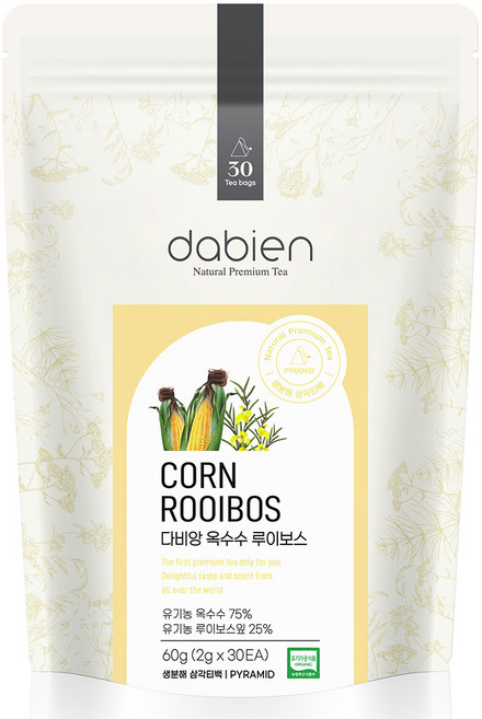 dabien 可分解茶包玉米南非國寶茶, 2g, 30入, 1個