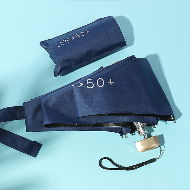 UPF 50+ 초경량 암막 우산, 1개, 네이비