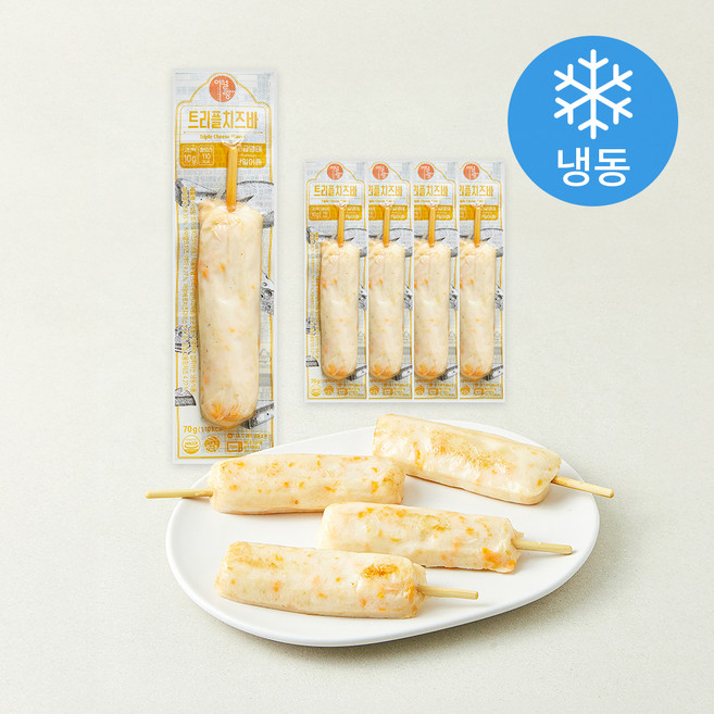 어설랑 트리플치즈바 (냉동), 70g, 5개