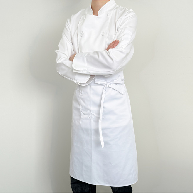 네오 조리 서빙 허리앞치마, 흰색, 1개