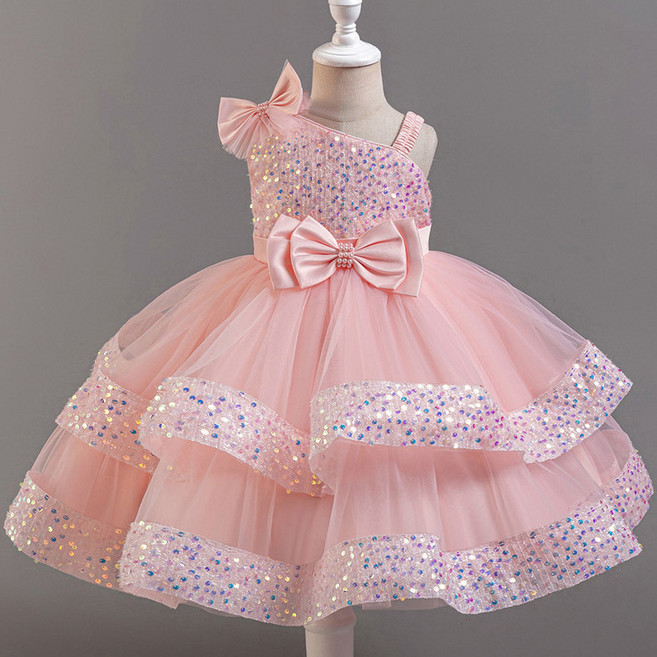 에이비프 아동용 언발 비즈 리본 캉캉드레스