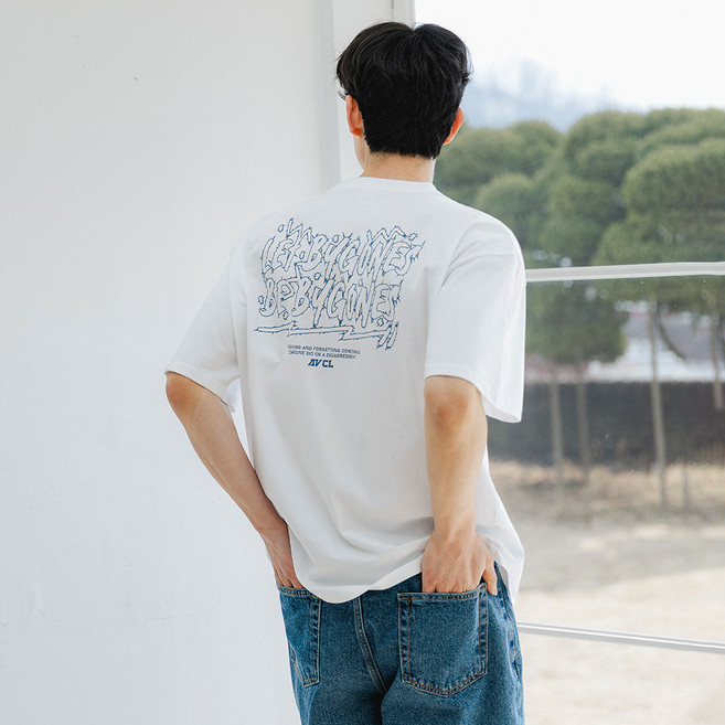 앨빈클로 남녀공용 LETBYGONES 통기성 오버핏 반팔티 AST4503