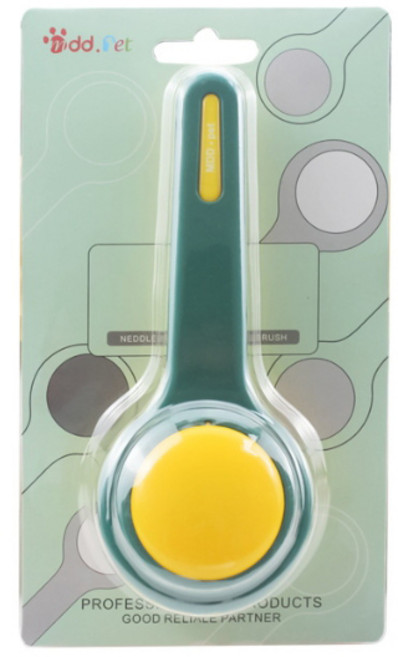 리빙토픽 강아지 고양이 털브러쉬, 딥그린, 1개