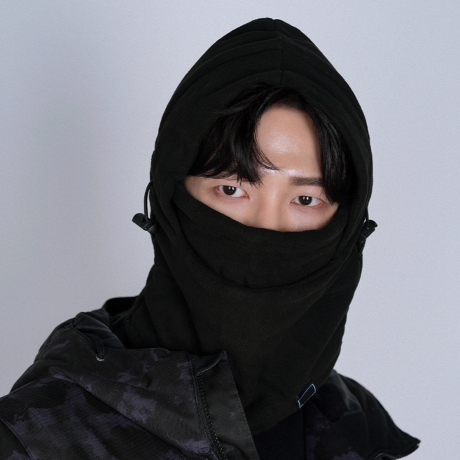 액티제노 방풍 기모 바라클라바, 블랙, 1개