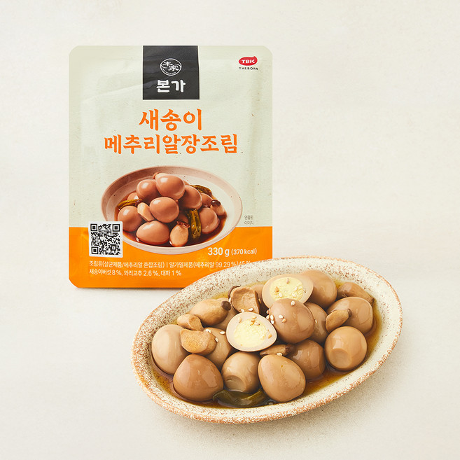 TBK 새송이 메추리알 장조림, 330g, 1개