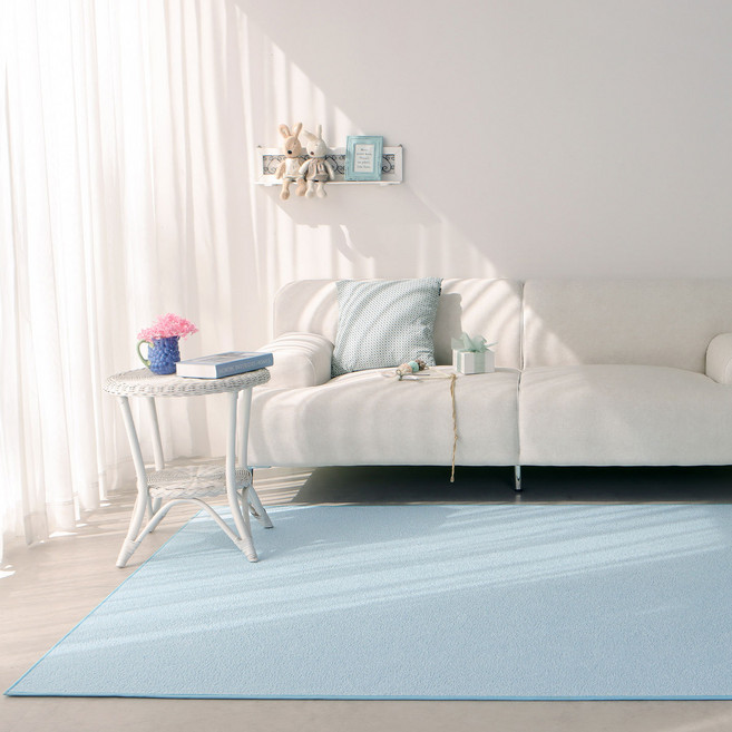 레시앙뜨 파스텔 단모 사각 러그