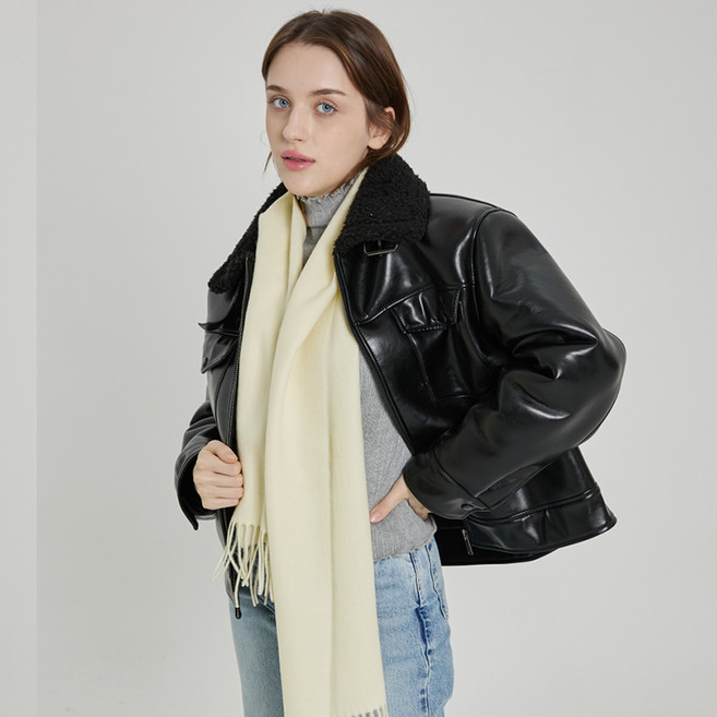 풋온 무지 심플 컬러 머플러