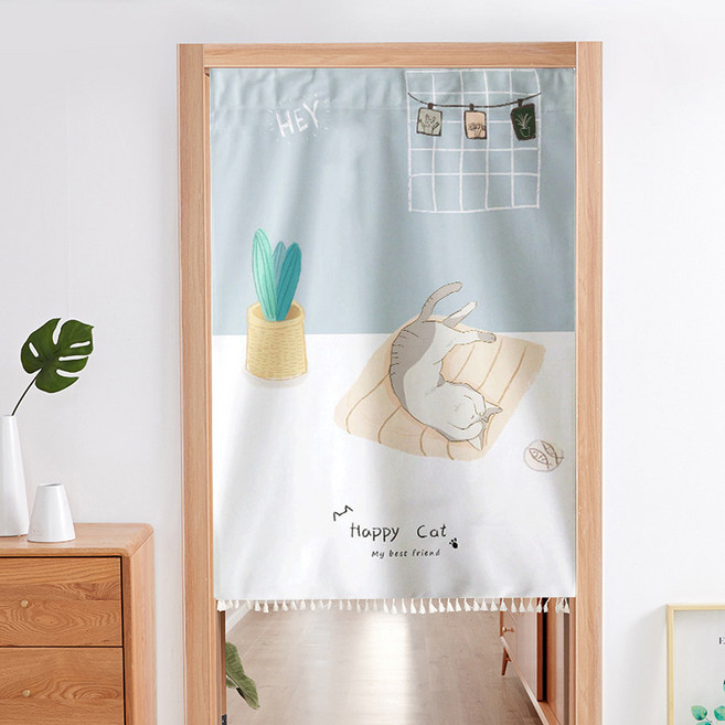 페어링 신선한 파티션 패브릭 아트 벨크로 커튼 가리개 1