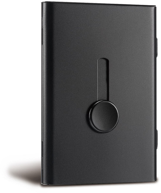 마켓플랜 심플 메탈 명함 케이스, 블랙, 1개