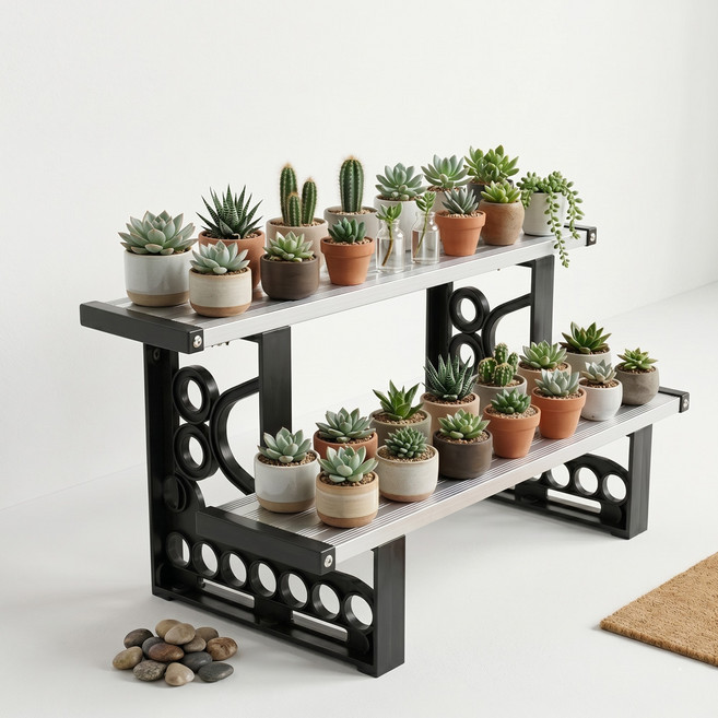 uh homedeco 階梯式花盆鋁製多肉植物層架整理架 85cm