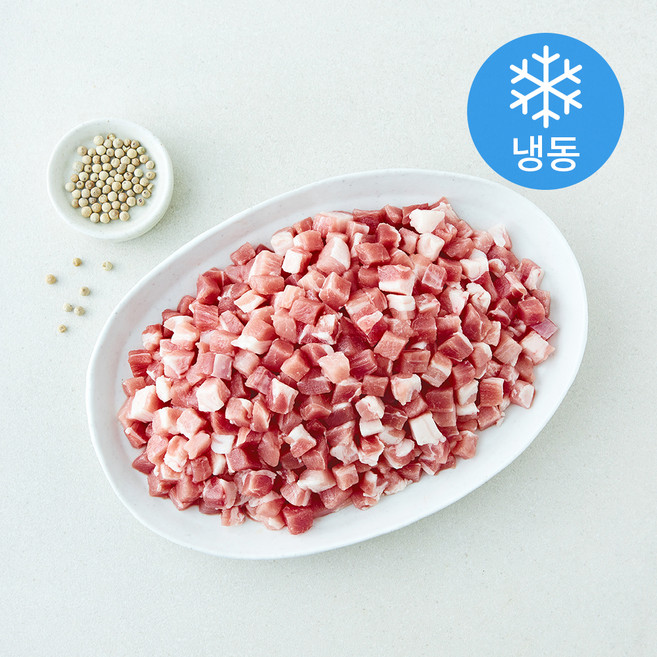 선진포크 만능 큐브 슬라이스 삼겹살 (냉동), 1개, 1kg