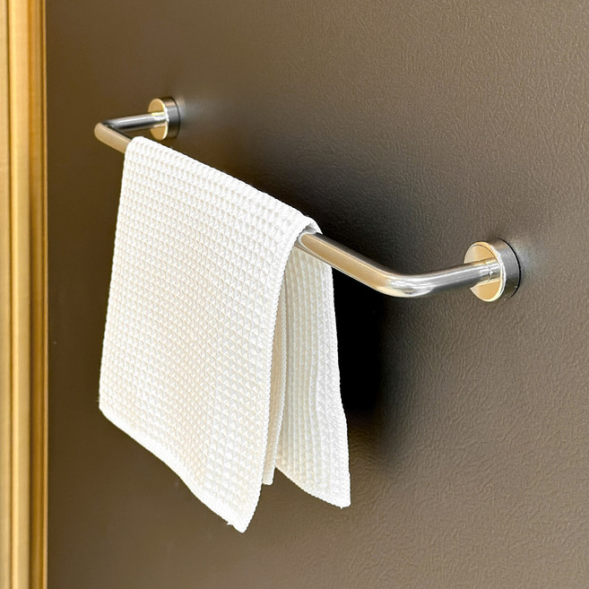 모나코올리브 붙이는 마그네틱 정리봉 자석수납 행잉바, 1개, 실버