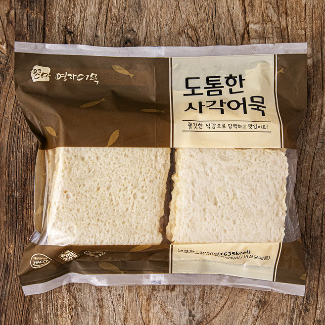 영자어묵 밀가루 0% 도톰한 사각어묵, 1kg, 1개