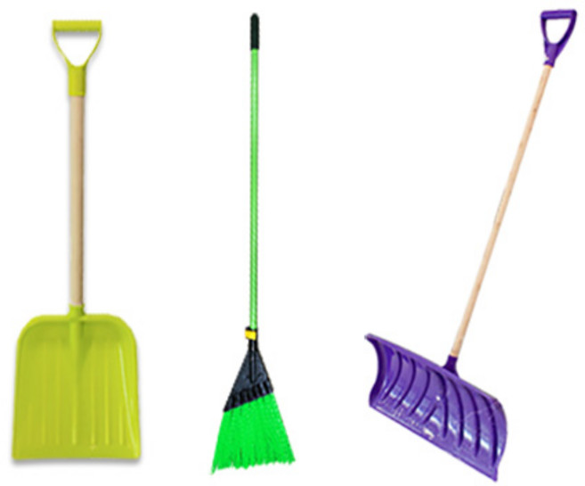 호미닷컴 원터치 고급형 눈삽 P + 원터치 넉가래 + 원터치 삼각도로비, 1세트