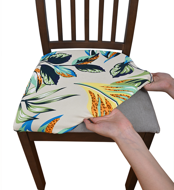 엑스터 부드러운 스판 스툴커버 논슬립 의자커버, Type F, 2개