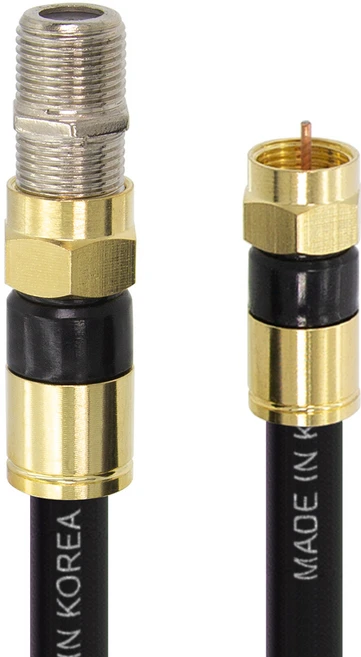 솔탑 국산 골드 고급형 RF 안테나 블랙 연장 TV 동축 수제작 케이블 50M, SOLTOP-1212, 1개