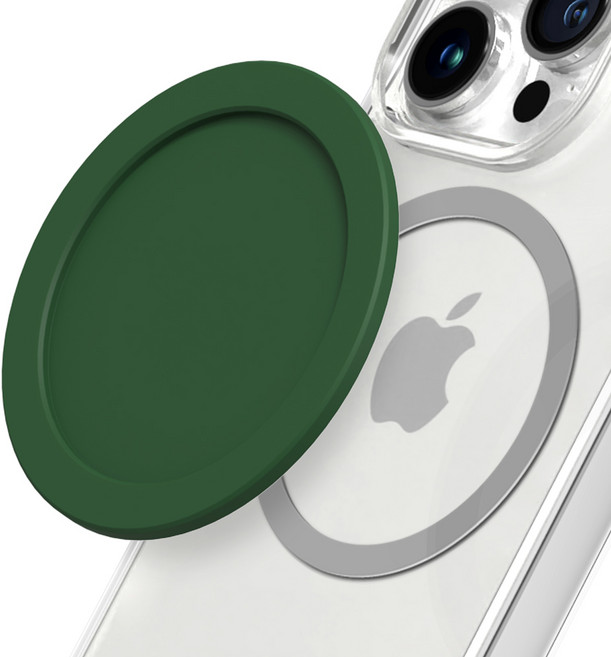 엑씨 전기종 탈부착 페인트 무광 맥세이프 호환 자석 디스크, 1개, 카키