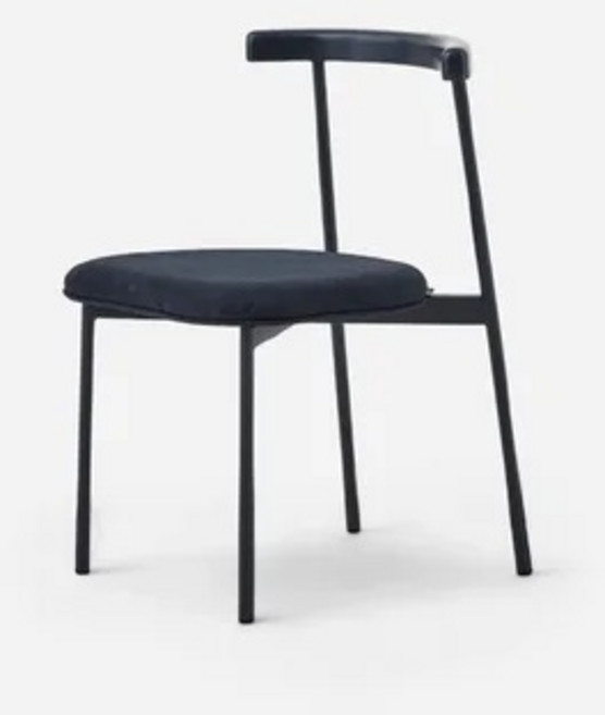 한샘 미나 라운드 식탁의자 방문설치, 딥블루, 1개