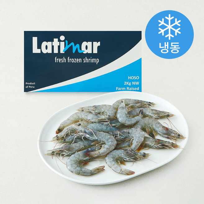 비비수산 페루산 흰다리 새우 (냉동), 1개, 2kg(60/70)