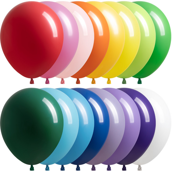 조이벌룬 레인보우 혼합 풍선 30cm, 랜덤발송, 100개