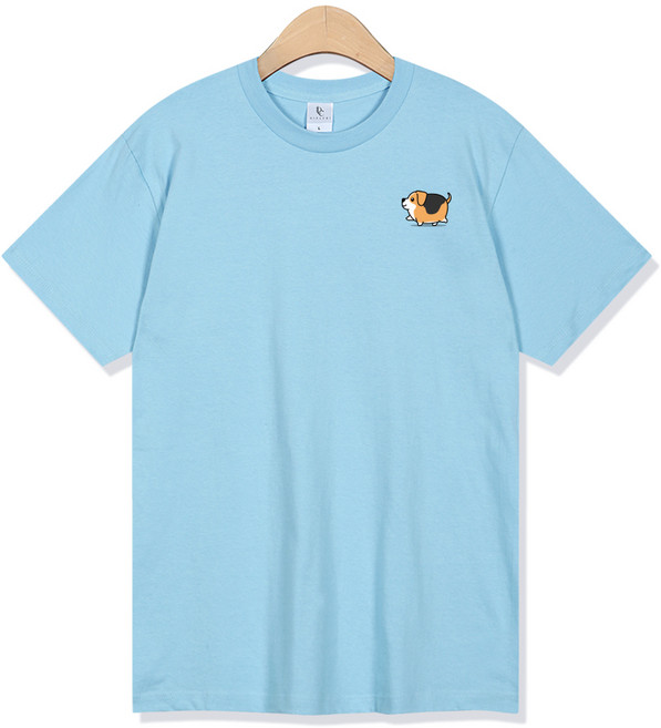 디엘크리 FAT 비글 17수 통기성 반팔 티셔츠 순면