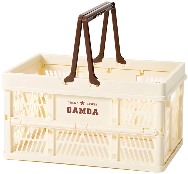 esopoom 折疊式收納籃 (中), 象牙白色, 1個