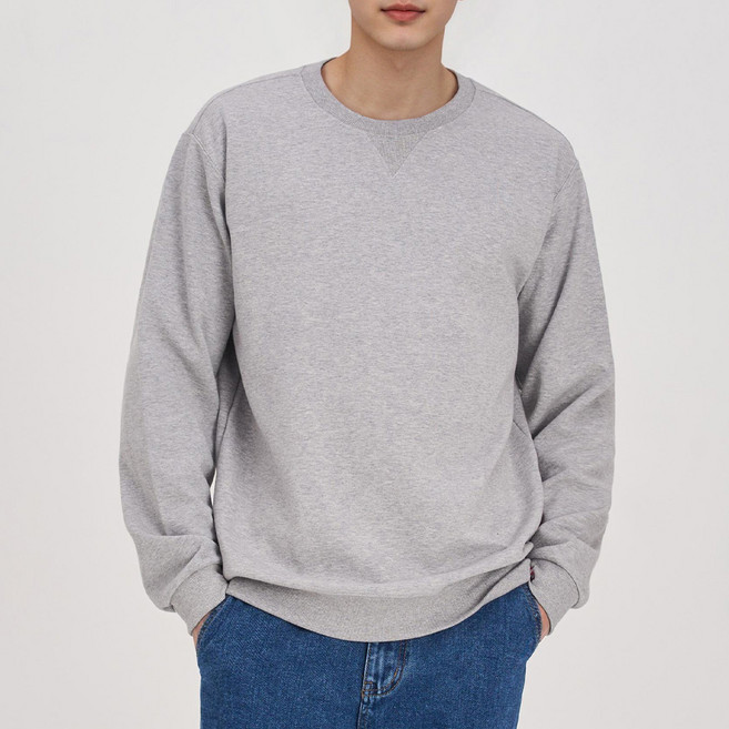 비버리힐스폴로클럽 남여공용 베이직 스탠다드핏 무지 긴팔 맨투맨 CPL7T00