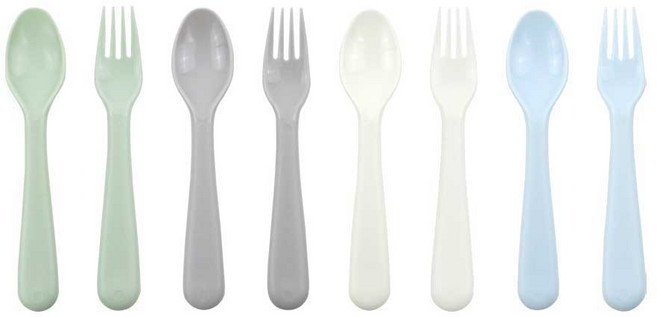 심플 피크닉 스푼포크 2종 x 4p 세트, 1세트