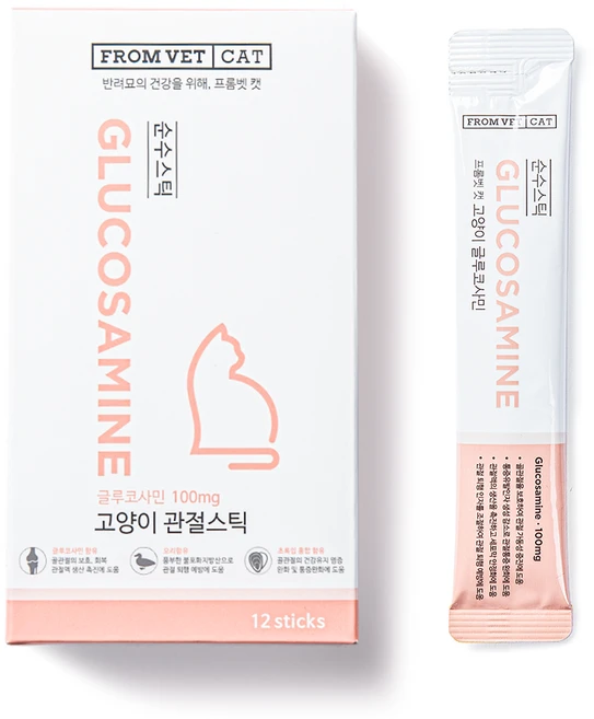 프롬벳 고양이 순수스틱 영양제, 12회분, 뼈/관절강화, 1개 - 쿠팡