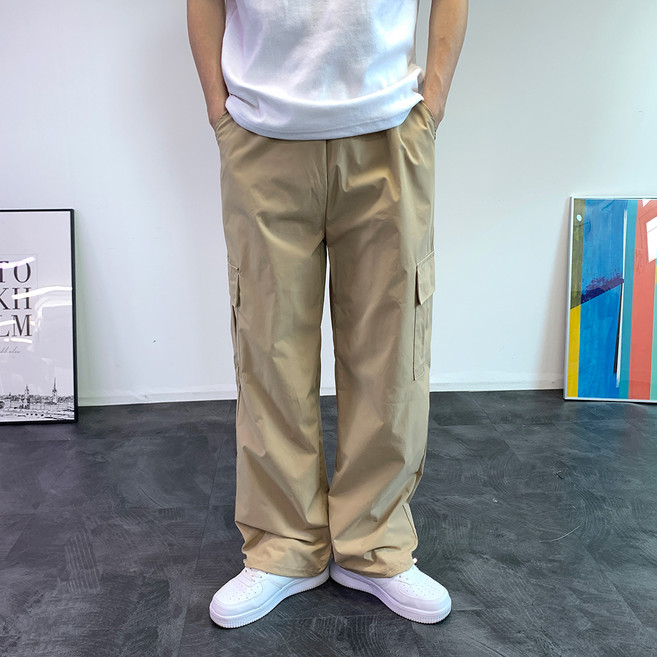 CONFIAR 男款輕便涼爽工裝鬆緊抽繩褲 TC9517