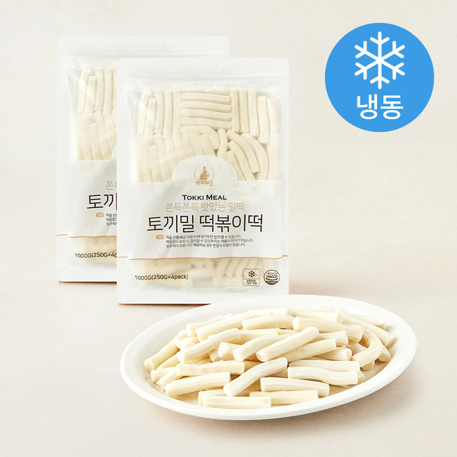 토끼밀 쫀득쫀득 맛있는 밀떡 떡볶이떡 4개입 (냉동), 1kg, 2개