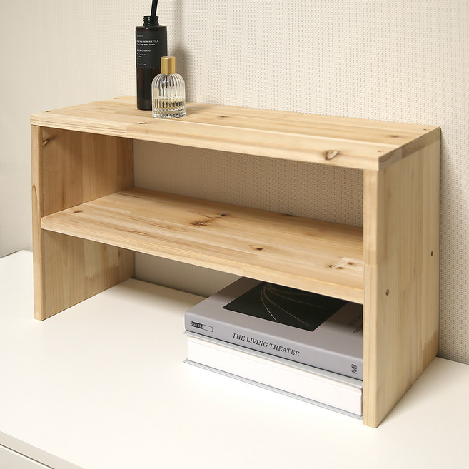 양지가구 원목 양발이 선반 560, 삼나무, 2단