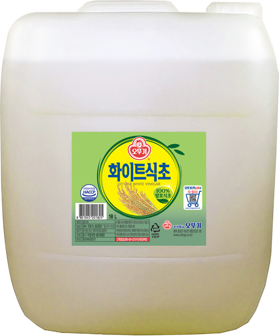 오뚜기 화이트 식초, 18L, 1개