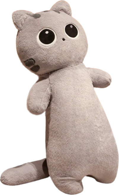 네이처타임즈 초롱초롱 고양이 바디필로우 인형, 그레이
