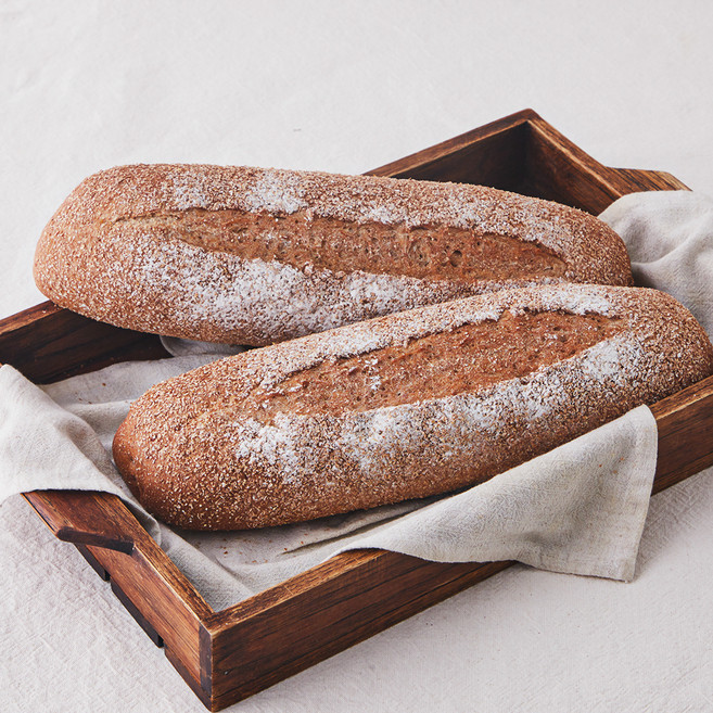 브로드카세 에브리데이 발효종 호밀 통밀 바케트, 320g, 2개입, 1개