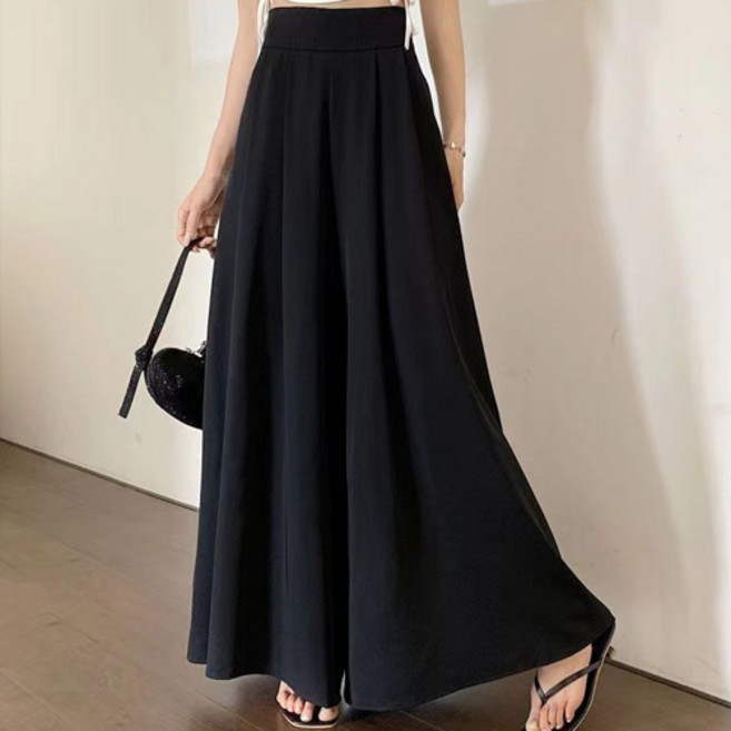 아이캔심플 찰랑핏 하이웨스트 여름 롱 치마바지