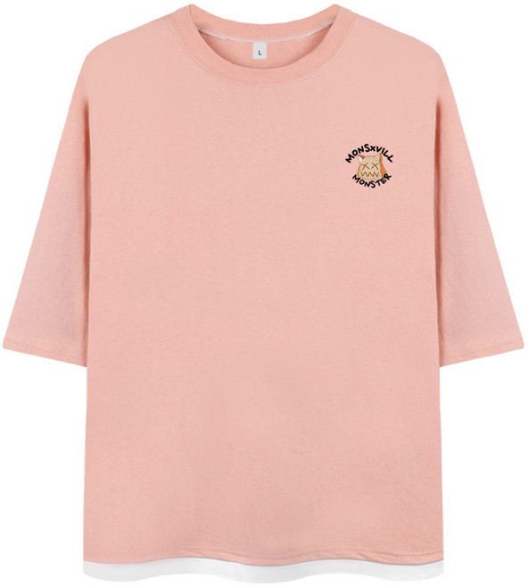 몬스앤빌 페이퍼배그몬 통기성 7부반팔티 VRV_0075