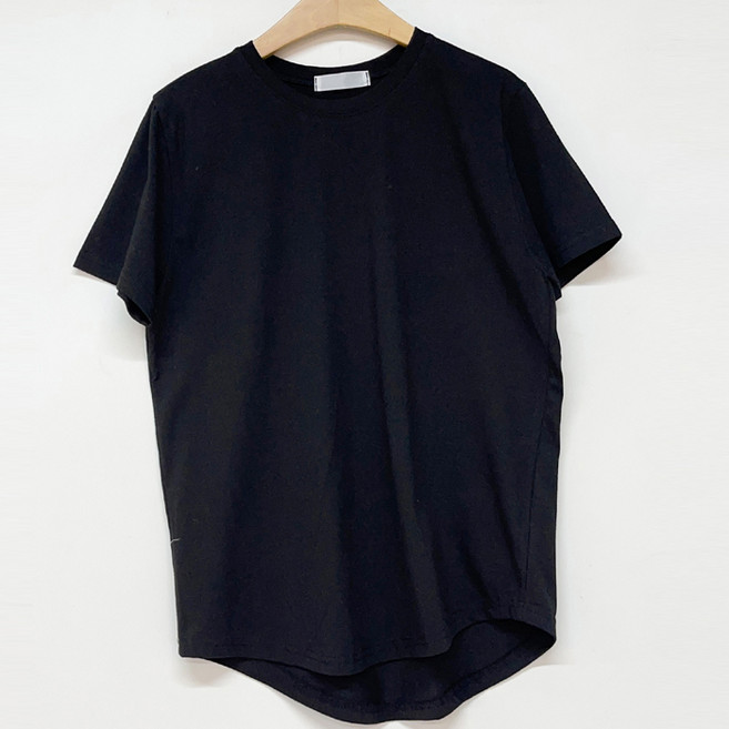 빼빼 여성용 라운드넥 면 스판 반팔 티셔츠