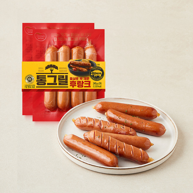 동원에프앤비 통그릴 후랑크, 240g, 2개