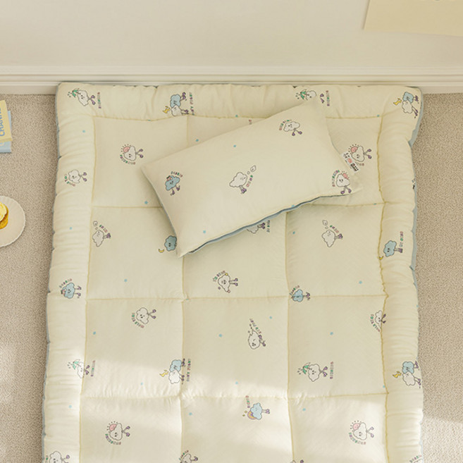 쉬즈홈 국내제조 인견 유아 토퍼, 크리미블루, 1개