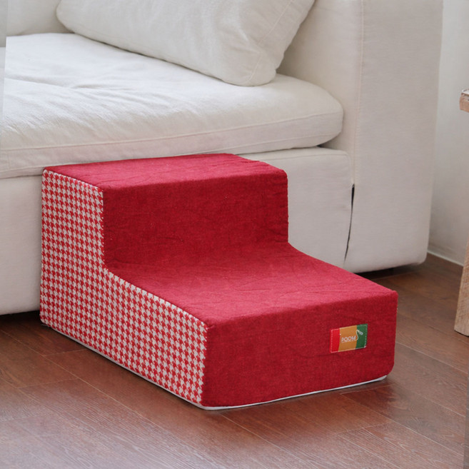 레드퍼피 반려동물 하드락 펫스텝, 버건디, 1개