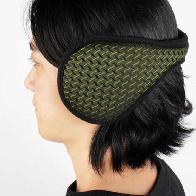 그루브스타 GRS 빅사이즈 패턴 보온 귀마개, 카키, 1개