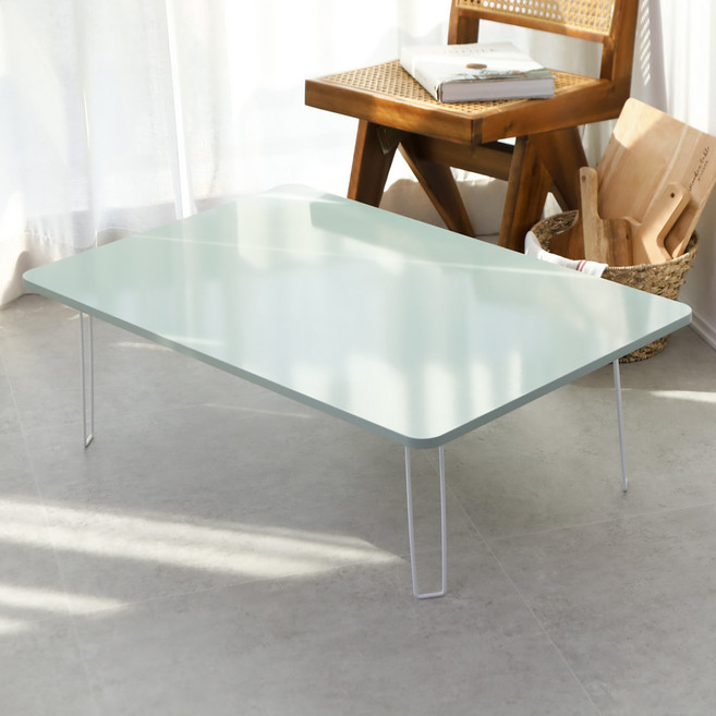 스토리퍼니쳐 국내생산 E0 LPM 유광 밀러 접이식테이블 720, 민트