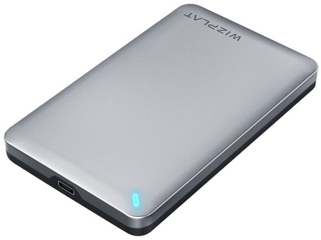 위즈플랫 USB3.2 Gen2 휴대용 외장하드 및 외장 HDD SSD 케이스 2.5인치 C타입, FHD-254UC