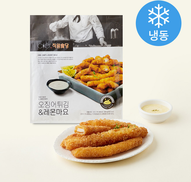 쵸이닷 오징어튀김 + 레몬마요 세트 340g (냉동), 1세트