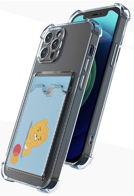 더블유케이스 변색없는 렌즈 풀커버 에어쿠션 카드 포켓 휴대폰 케이스