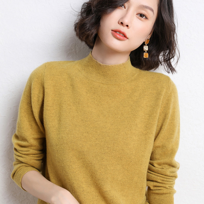 女神 女款保暖基本款半高領針織毛衣 YSFHT55