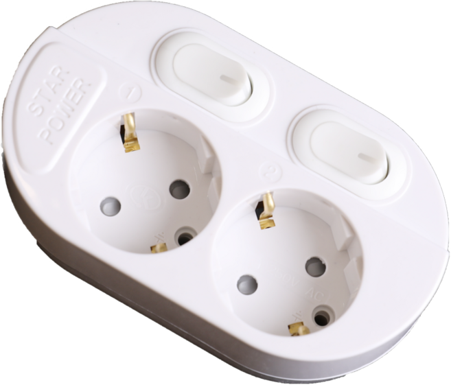 이어지다 국산 개별 스위치 멀티탭 2구, 8m, 1개