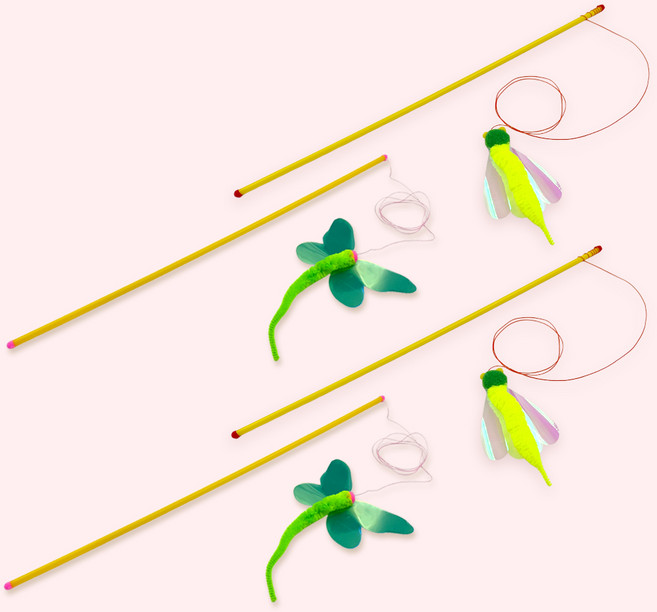 펫모닝 키라키라 슈웅슈웅 나비 2p + 반딧불 2p 세트, 혼합색상, 1세트